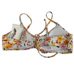 Jessica Simpson  Pink Floral Ruched V Neck Sunset Dreaming‎ Swimsuit Top S NWT Photo 6