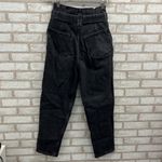 Topshop Paper Bag Black Wash Mom Jeans 26 Tie Waist Photo 3