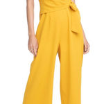 ASTR ‎ the Label Zion mustard yellow strapless wrap jumpsuit women S Photo 0