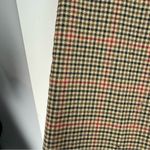 Brandy Melville  Straight Leg Plaid Print Pants High Rise Tan Red Black Preppy Photo 6