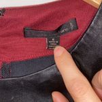 Lucca Couture Maroon black faux leather panel dress Photo 2