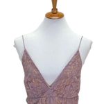 Free People Womens Dangerous Love Deep V Lace Mini Dress Purple Size 12 NEW Boho Photo 5