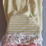 Yellow Lace Ribbed Tank Top Size L Photo 2