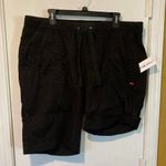 Tommy Hilfiger Sport women's size XL solid black roll cuff hybrid shorts Photo 0