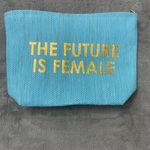 🖤Magid Women's THE Future IS Female Straw Pouch Clutch Blue Photo 0