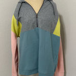 Kori  Gray, Yellow, and Pink Colorblock Hoodie Photo 0