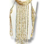 Free People  Bohemian Beaded Festival Baez Body Chain Mustard Paprika Statement Photo 5