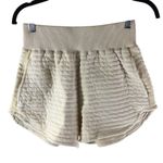 Everlane Womens Organic Cotton Quilted Shorts Pull On Pockets Ivory S Photo 0