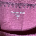 Garnet Hill Embroidered Organic Cotton Boxy Top Burgundy 3/4 Sleeve Size Small Photo 1
