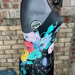 one piece swimsuit floral Vintage 1980s modesty panel Green Size 18 Photo 5