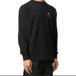 Eighty Eight  Long Sleeve shirt printed rose size medium lack unisex m trendy Photo 1