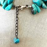 Bold Turquoise Nugget & Red Coral Statement Necklace Blue Photo 3
