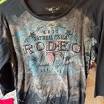 National Finals Rodeo Women’s 3/4 Sleeve Black Size L Photo 0