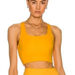 Girlfriend Collective  Paloma Racerback Bra in mustard yellow size small Photo 0