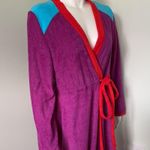 Vintage 70s Mr. Jac Jr. Nightgown & Robe Set Purple Photo 4