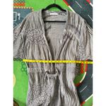 Rodebjer Gray Linen Blend Belted Kimono Jacket Cardigan Women’s Size M Lagenlook Size M Photo 4