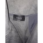 VICI Faux Suede Gray Full Zip Motorcycle Jacket Size Small Photo 2