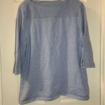 Karen Scott  Blue Boatneck 3/4 Sleeve Knit Sweater Top 1X Photo 0