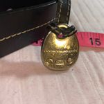 Dooney & Bourke Vintage Black Leather Satchel Shoulder Bag Photo 8