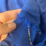 Pareos etc Royal Blue Mexican Beach High Rise Wide Leg Beaded Palazzo Slit Pants Size undefined Photo 4