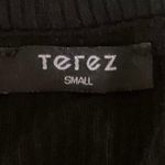 Terez  Women's Black Sleeveless V Neck Ribbed Knit Stretchy Bodycon Dress Size S Photo 3