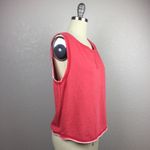 •WESC• Coral Cropped Sweatshirt Tank Red Photo 4