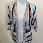 Charlotte T womens multi color striped shell button cardigan shirt size small​ Photo 0
