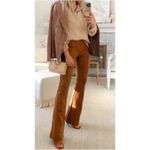 Spanx Faux Suede Flare Pants in Rich Caramel Seamed Pull On 20323R Size Large Photo 8
