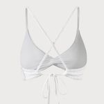 Berlook Textured Twist Bralette Bikini Top and Textured Tie Bikini Bottom 50 White Size M Photo 8