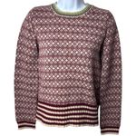 J. Crew Wool Argyle Crewneck Holiday Cabincore Cozy Nordic XS Red Size undefined Photo 0