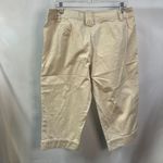 Sandro  Womens 12 Tan Capri Cargo‎ Shorts Cotton Summer Beach Vacation Designer Photo 2