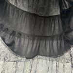 Notations  Y2k Black Geometric Ruffle Midi Elastic Skirt Size Medium Photo 3