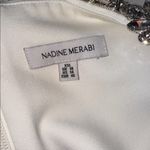 NWOT NADINE MERABI Kimberly Rhinestone Long Sleeve White Minidress Sz 14 Photo 7