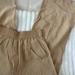 Madewell  The Carley Wide Leg Softdrape pant in desert dune tan Photo 5