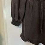 Alice + Olivia  Kota Utility Long Sleeve Shorts Romper Snap Front Women’s 4 Photo 2