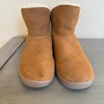 Koolaburra Shazi Mini Chestnut Boots Suede Sheepskin 109362 Women's Shoes Bow‎ 9 Brown Photo 2