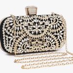 BLACK AND GOLD CRYSTAL DIAMOND EVENING CLUTCH BAG Photo 0