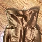Rhys Dwfen Copper Gold Strapless Silk Dress Size 6 Photo 1