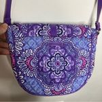 Vera Bradley  slim saddle bag quilted purple small‎ Photo 5
