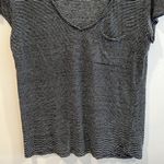 Paige  Black with White Stripes T Shirt Size Medium EUC Photo 2