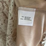 Rose + Olive  Cream Sleeveless High Neck Lace Overlay Keyhole Back Top Blouse S Photo 8