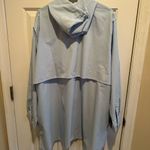 Coolibar Women 3X Hooded Button Up Tunic Beach Shirt Sun Protection Light Blue Photo 5