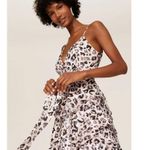 Hutch Elsa Pink Black Animal Print Ruffle High-Low Wrap Dress Size Small Photo 4