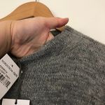WAYF NEW NWT Mock Neck Tie Waist Sweater Gray Acrylic WOOL Blend Fuzzy Large LRG Photo 8
