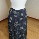 Eddie Bauer Vintage  Midi Skirt Size 6 Black Botanical Straight Grunge Fairy Photo 2