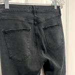 AGOLDE Toni Mid Rise Straight Black Jeans Size 27 Distressed Black Denim Photo 5