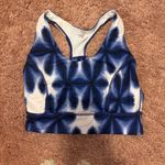 Free People Movement Synergy Sports Bra Womens S Blue Floral Tie Dye Racerback Photo 2