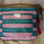 Rosette Rosetti Pink and Green Striped Crossbody Bag Photo 0