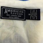 American Living Women’s Blue Watercolor Floral Print Cotton Sundress Size 8 Photo 5