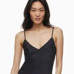 Aritzia  Wilfred Black Only Slip Satin Midi Dress Photo 1